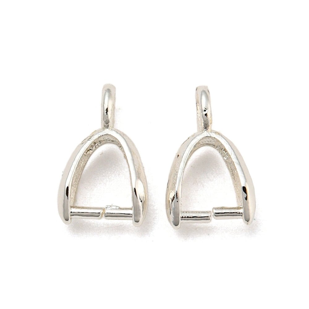 Pinch/bail – Sølvfarvet Langtidsholdbar (11mm) 6 stk. - Uniq Perler - 117669