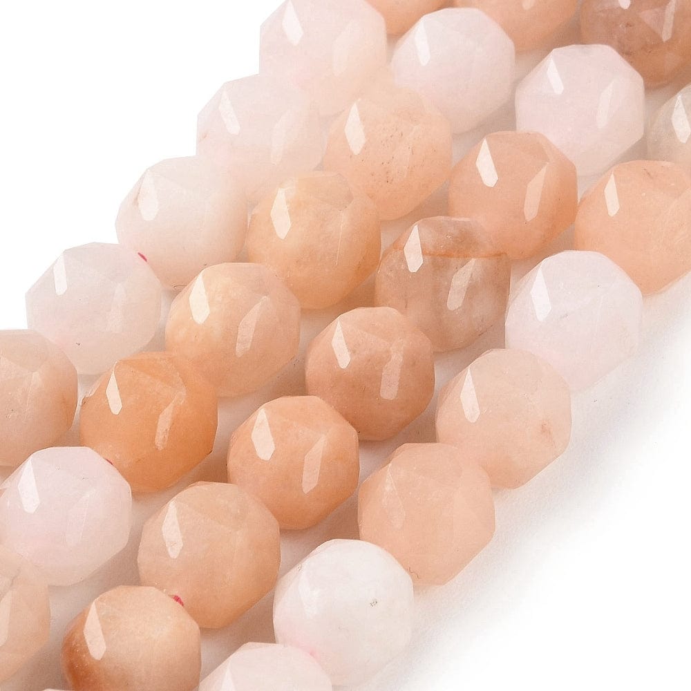 Pink Aventurin Perler – Facetterede "Star Cut" (8,5–10,5mm) - Uniq Perler - 115778