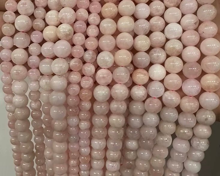 Pink Morganit Perler – Natursten (8 mm) - Uniq Perler - 125546