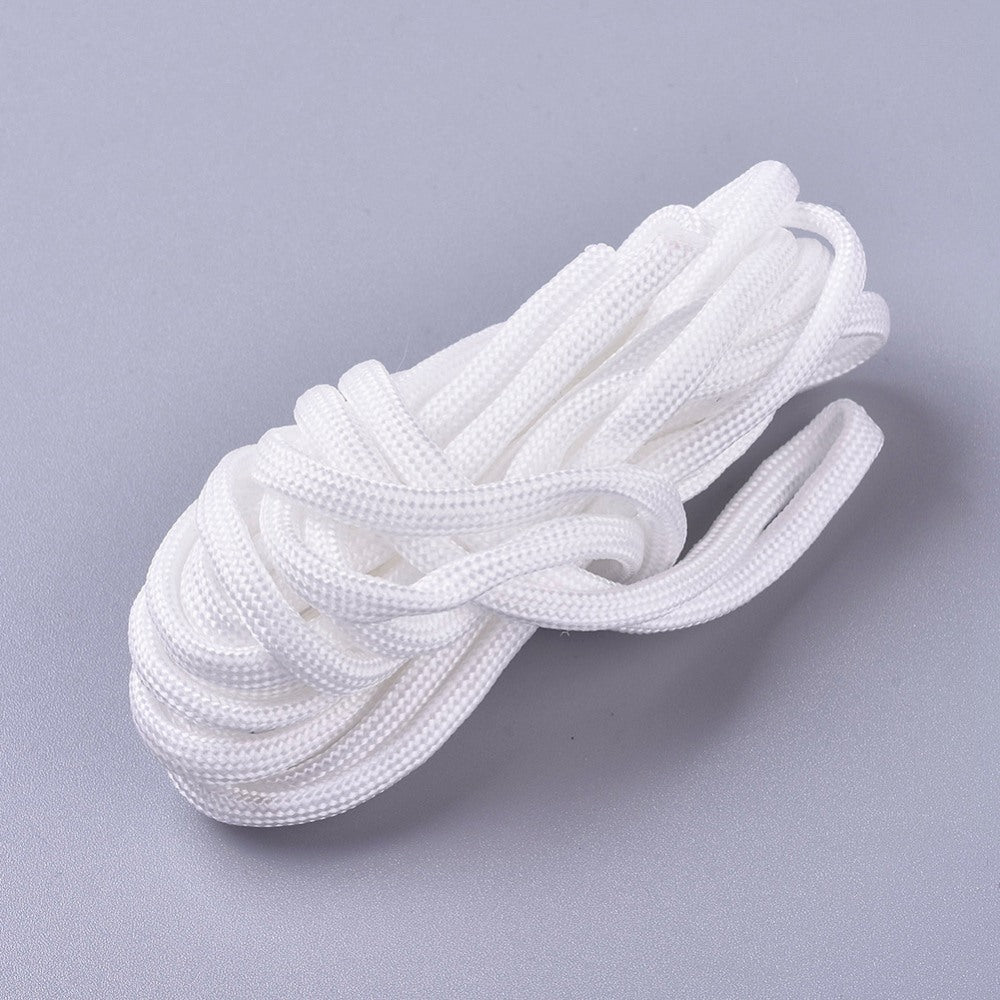 Polyester Snor – Hvid (4mm) - Uniq Perler - 121025