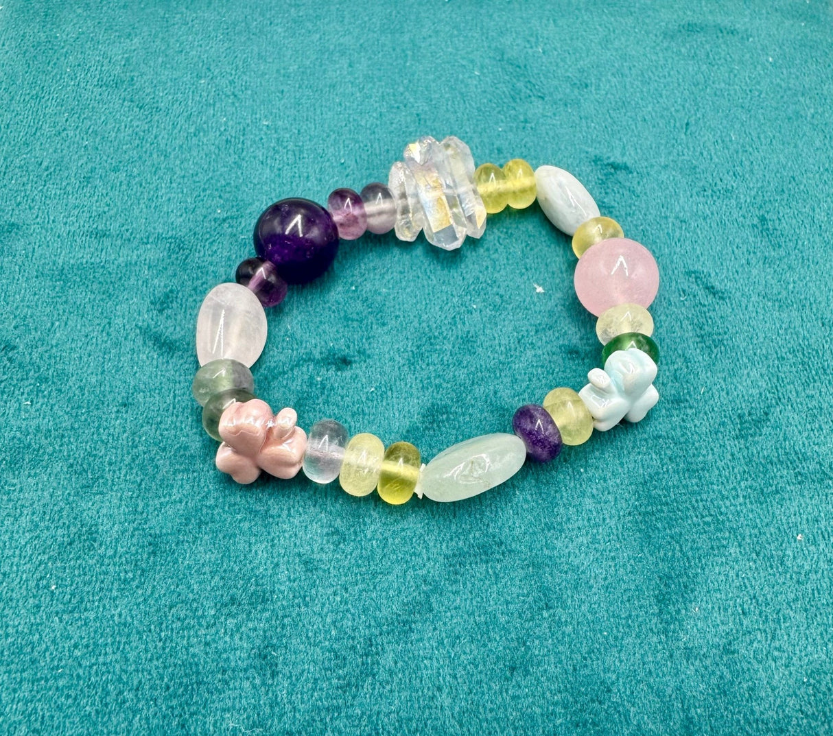 Porcelæns Kløver Perler - Farve Mix (11x12,5mm) - Uniq Perler - 115317