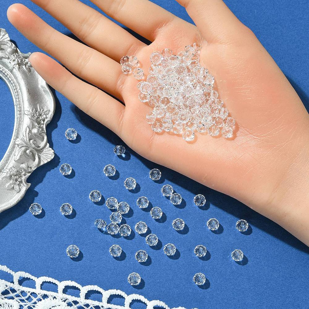 Preciosa Bellatrix Krystal Perler – Crystal (6mm) 4 stk. - Uniq Perler - 123023