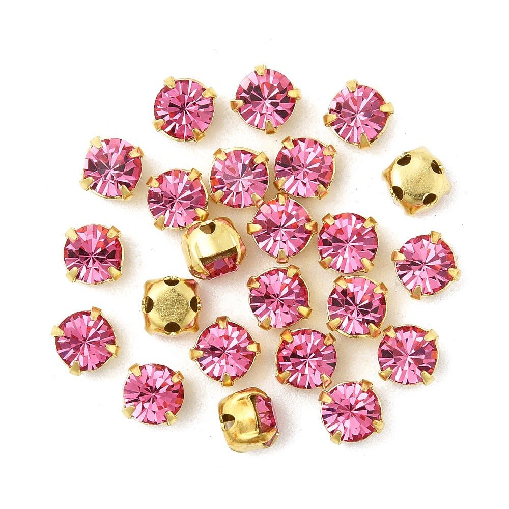 Preciosa Chaton Med Fatning – 18K Forgylt Messing, Rose (SS19)