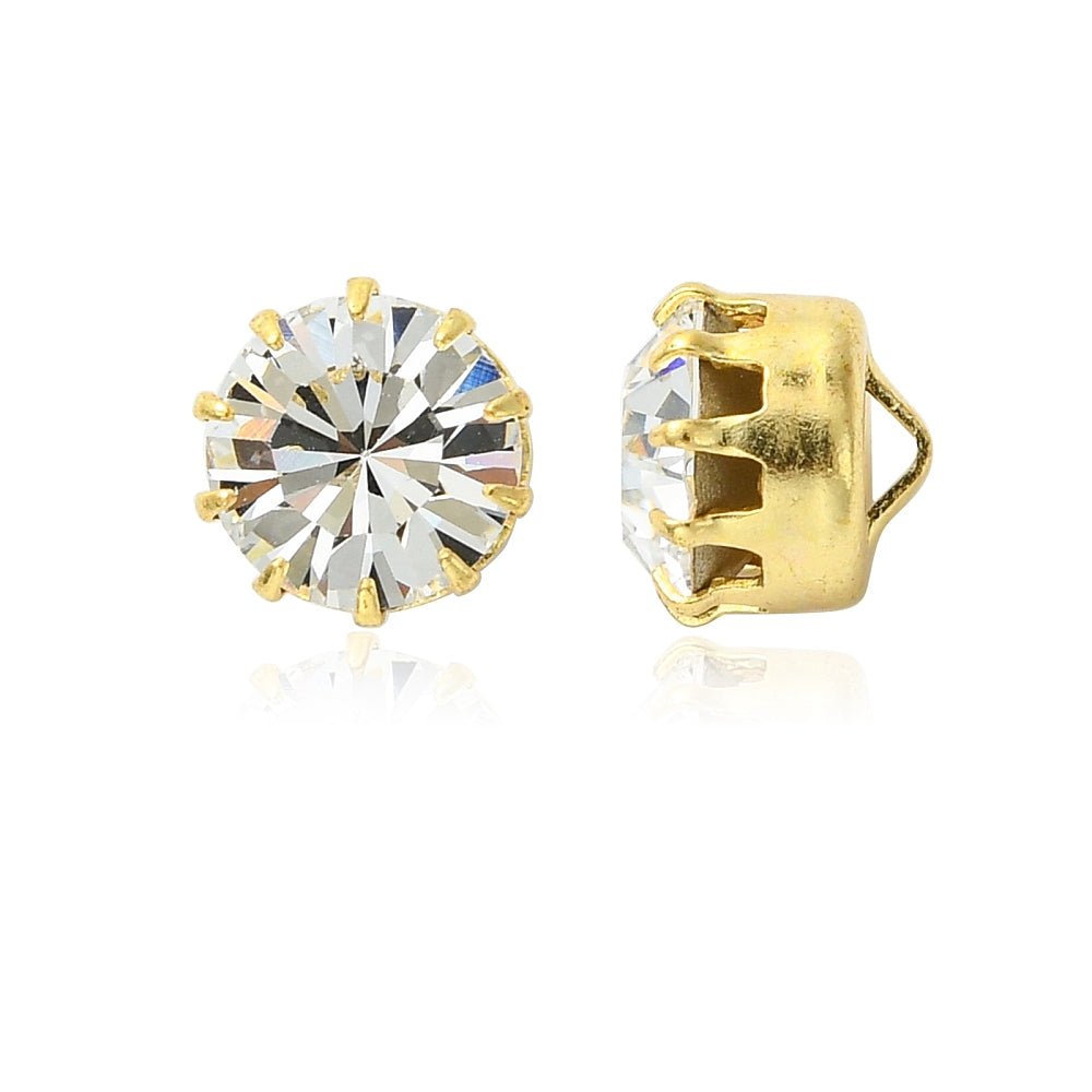 Preciosa Krystal Chaton – 18K Forgylt Fatning (SS39/8,2mm)