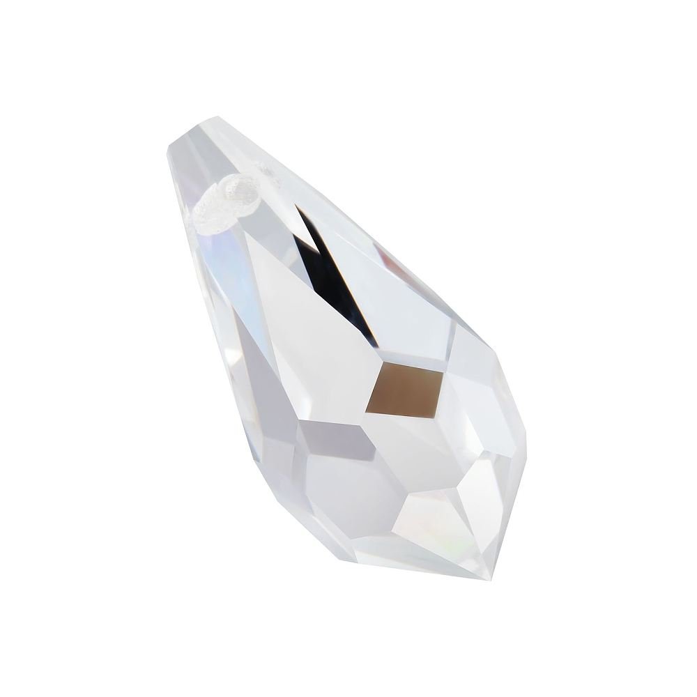 Preciosa Krystal Vedhæng – Dråbeformet, Crystal (18x9mm) - Uniq Perler - 123102