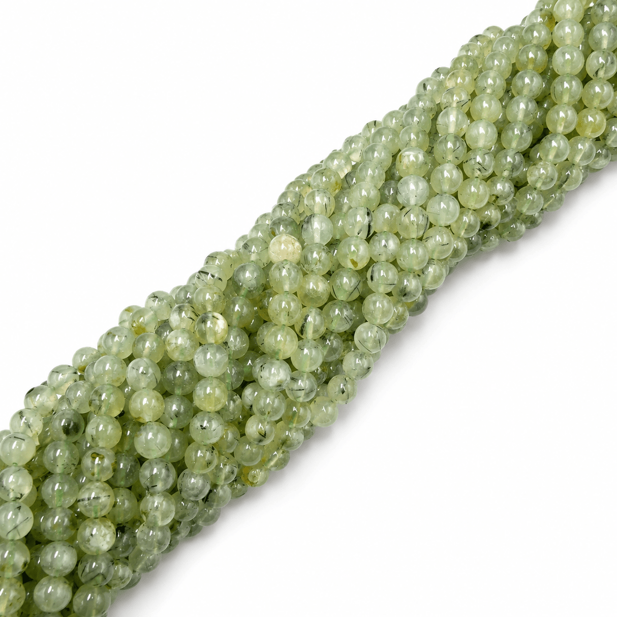 Prehnit Perler – Runde (6~6,5mm) - Uniq Perler - 125074
