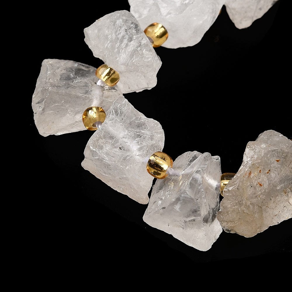 Rå Kvarts Nuggets - Klar (9 - 16mm) - Uniq Perler - 428618