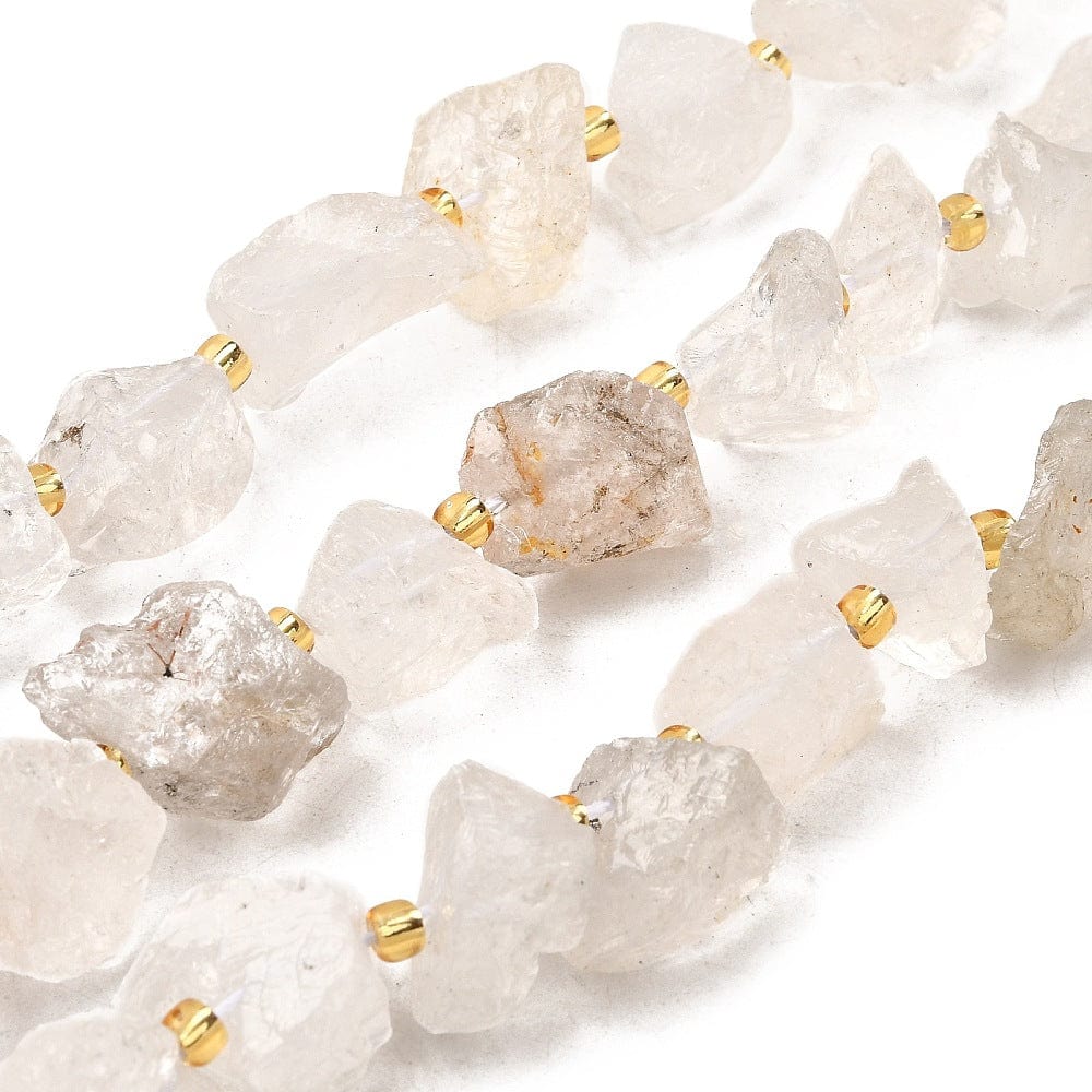 Rå Kvarts Nuggets - Klar (9 - 16mm) - Uniq Perler - 428618