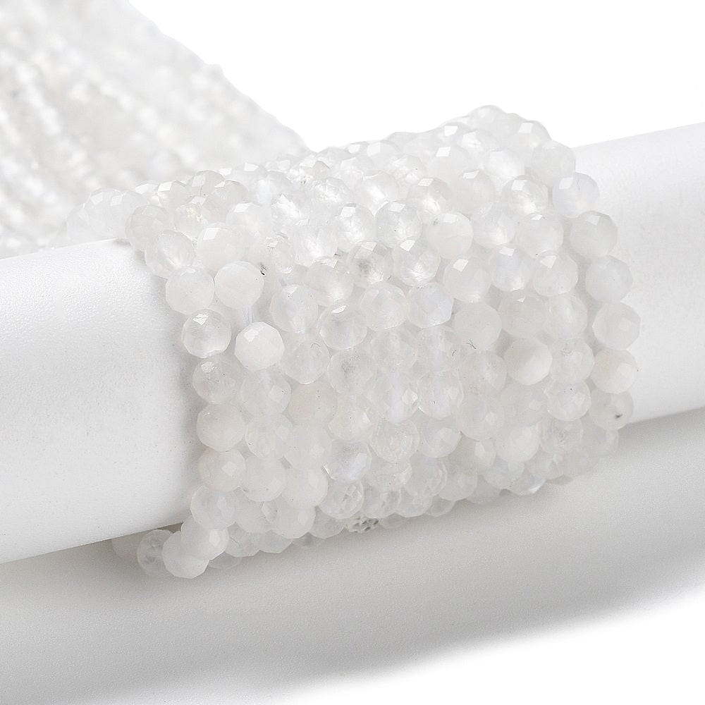 Rainbow Månesten – Facetteret (3,5mm) - Uniq Perler - 113055