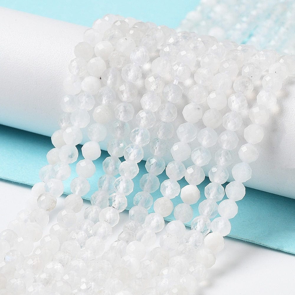 Rainbow Månesten – Facetteret (3,5mm) - Uniq Perler - 113055