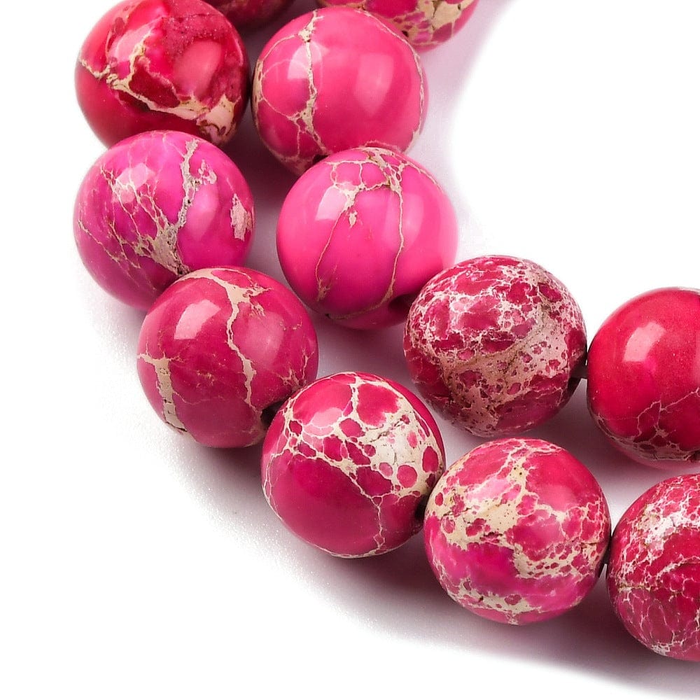 Regalite/Imperial Jaspis – Pink, Runde (10mm) - Uniq Perler - 114916