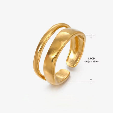 Ring Forgyldt stål/vandfast regulerbar Ring