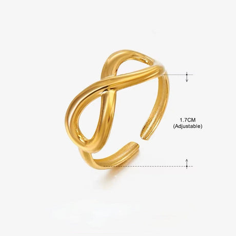 Ring Forgyldt stål/vandfast regulerbar Ring