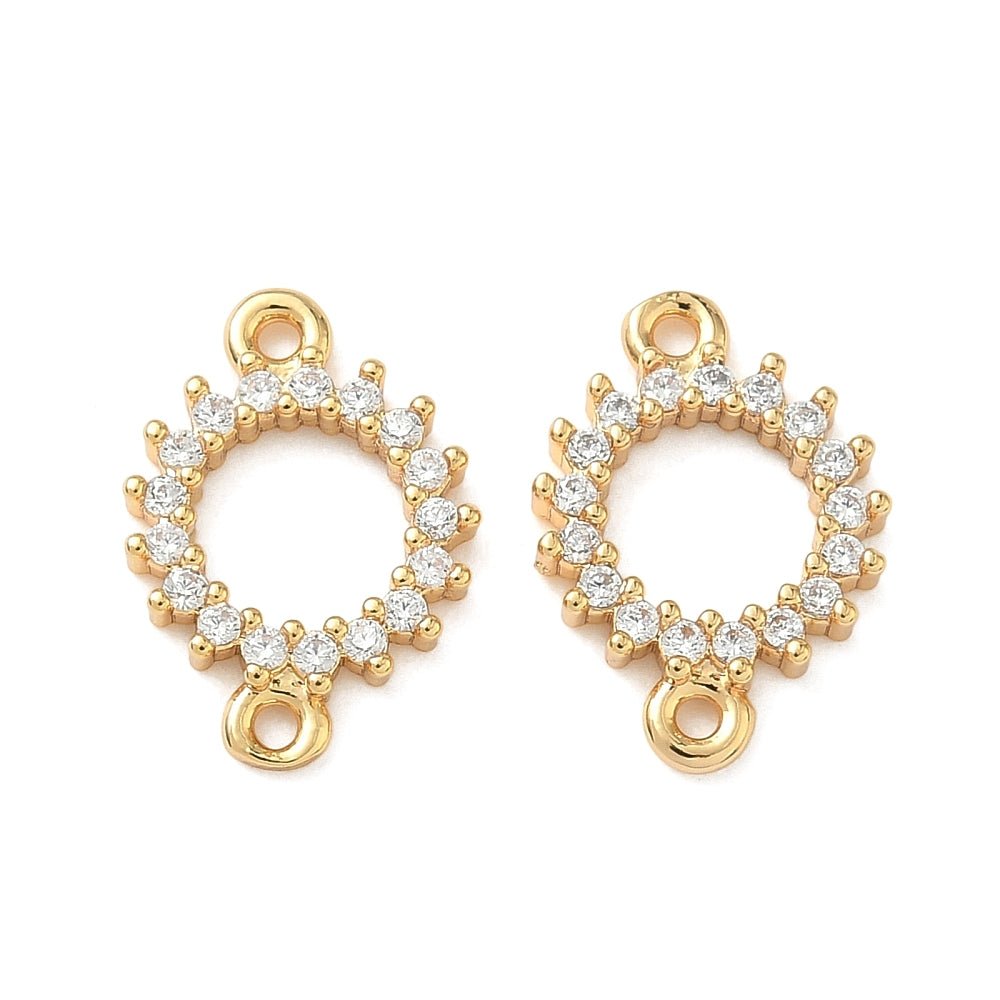 Ring Mellemled – Zirkonia 18K Forgyldt (10.5mm) - Uniq Perler - 117693