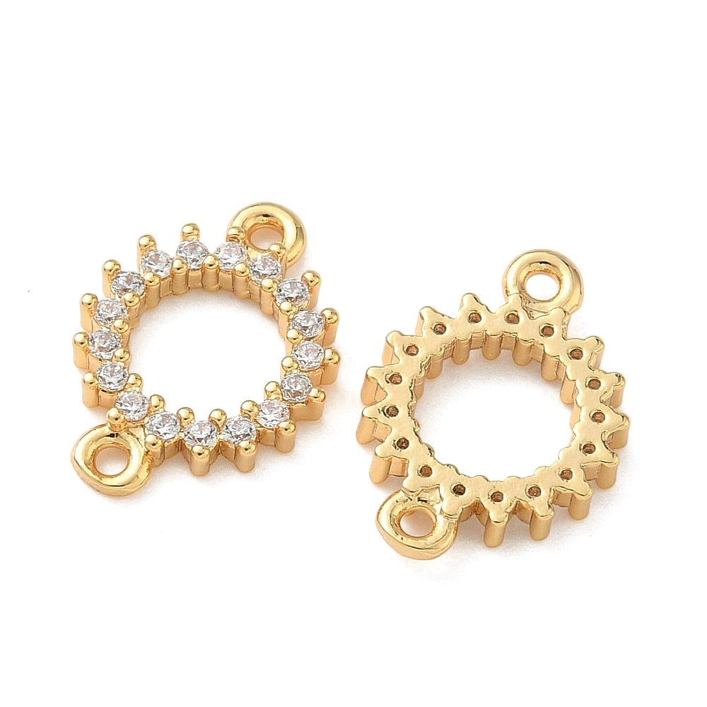 Ring Mellemled – Zirkonia 18K Forgyldt (10.5mm) - Uniq Perler - 117693