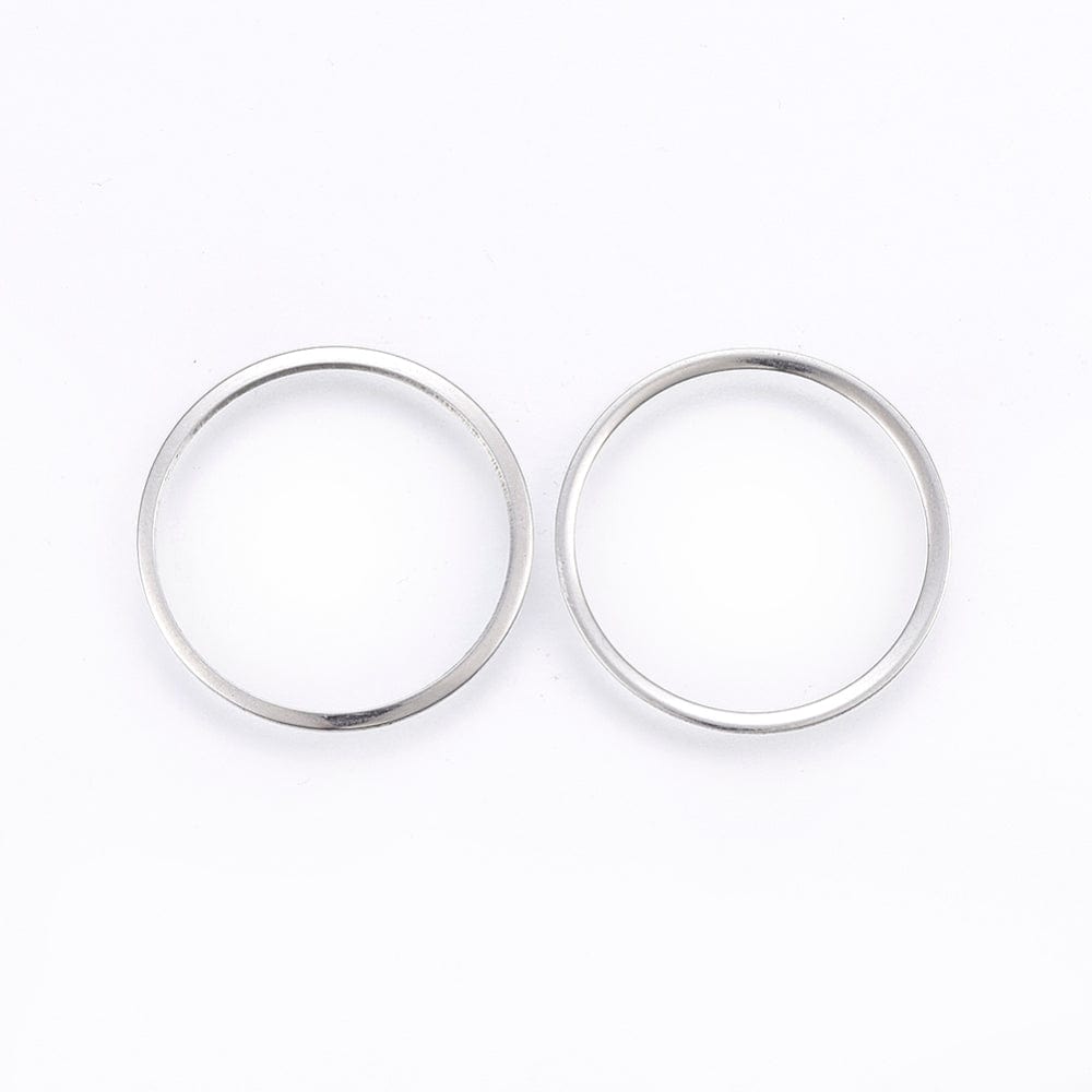 Ring Mellemled/Vedhæng, (25mm, 6 stk) - Uniq Perler - 111793