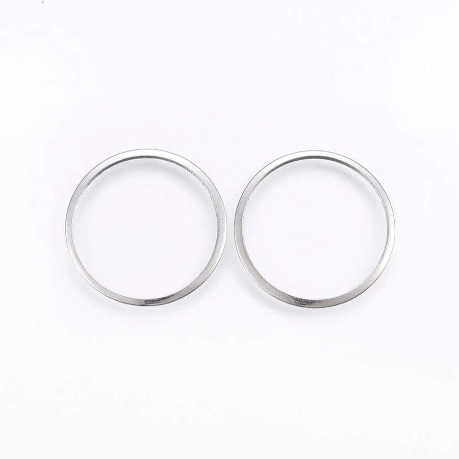 Ring Mellemled/Vedhæng str. 16 mm, flad model (4 stk.) - Uniq Perler - 115616