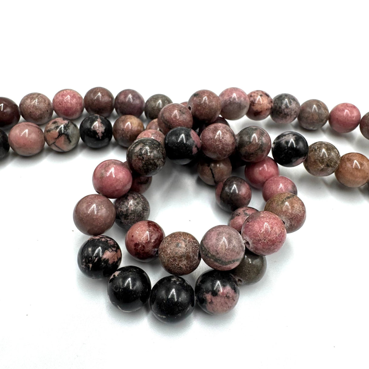 Rodokrosit Runde (12mm) - Uniq Perler -
