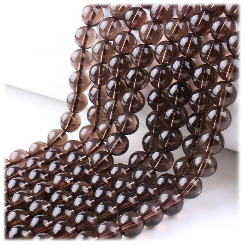 Røgkvarts Perler – Rund (10mm) - Uniq Perler - 117896