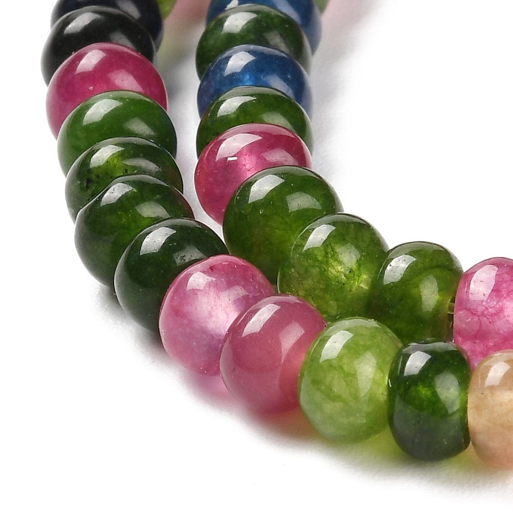 Rondel Jade Perler, Farve Mix, (6x4,5mm) - Uniq Perler - 1111490231