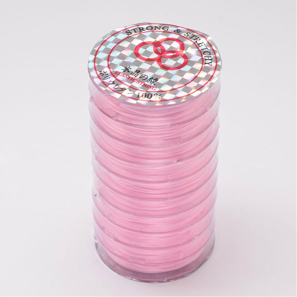 Rosa Elastiksnor – 0,8mm, 10m - Uniq Perler - 1111490435