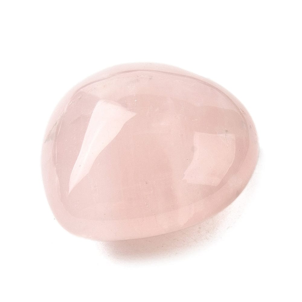 Rosa Kvarts Hjerte Vedhæng – Platin Farvet (25x27mm) - Uniq Perler - 115888