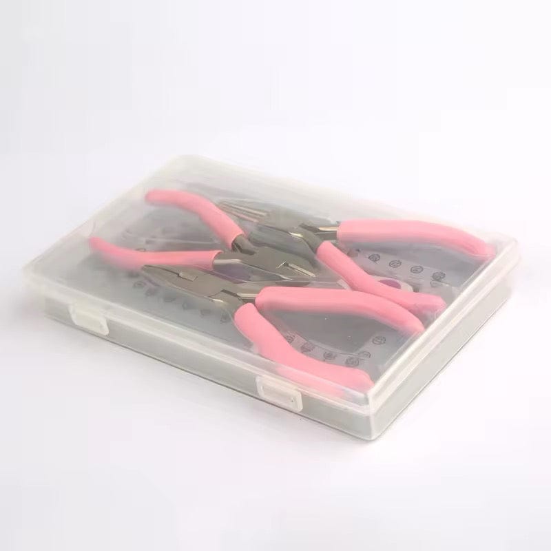 Rosa Værktøjssæt – 5 Dele - Uniq Perler - 46788