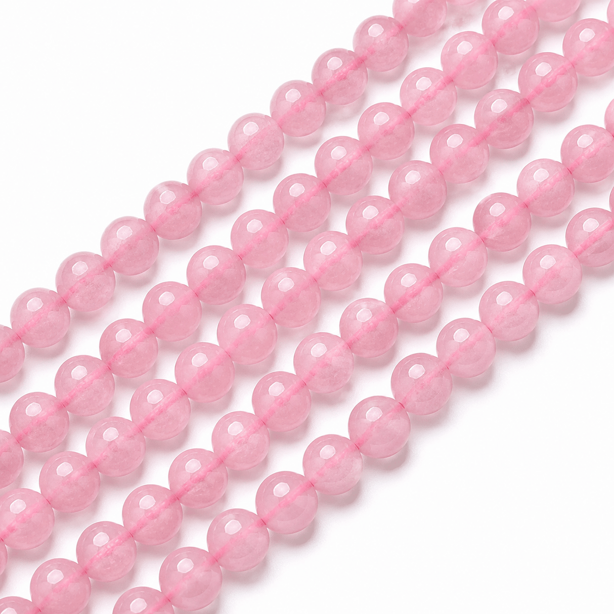 Rosakvarts Perler – Runde (6mm) 8 stk. - Uniq Perler - 124669