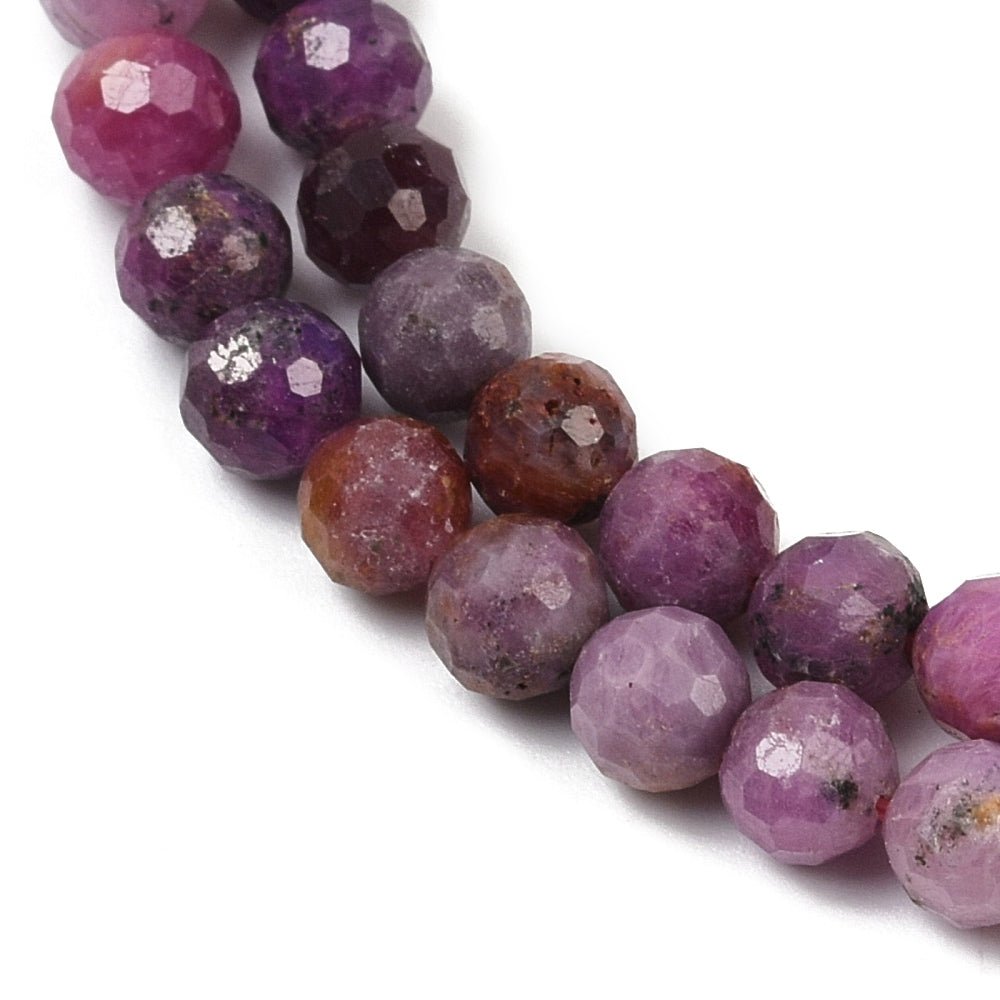 Rubin Rund – Facetteret (5mm) - Uniq Perler - 117590