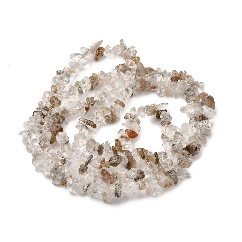 Rutileret Chips Kvarts – Klar (2 - 15mm) - Uniq Perler -