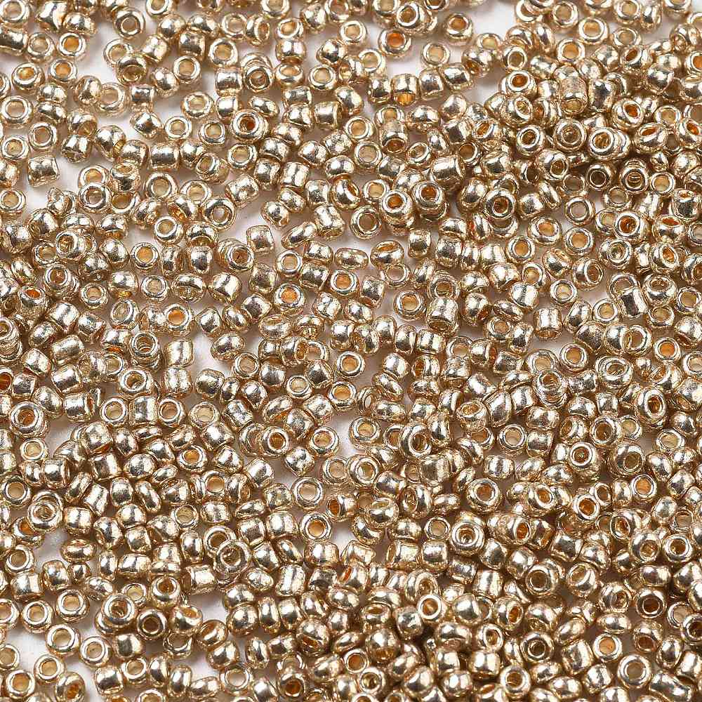 Seed Beads – Guld, Runde (2mm) 450g - Uniq Perler - 1111489812
