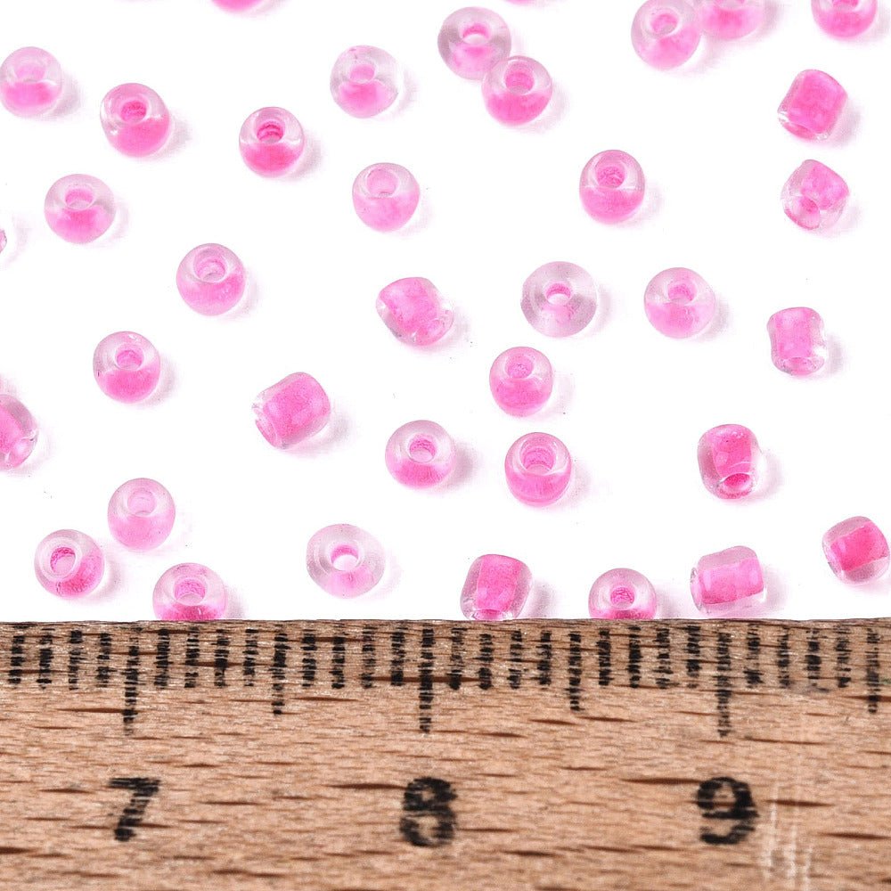 Seed Beads – Magenta, Farvet Inderside (12/0, 2mm) 450g - Uniq Perler - 126434