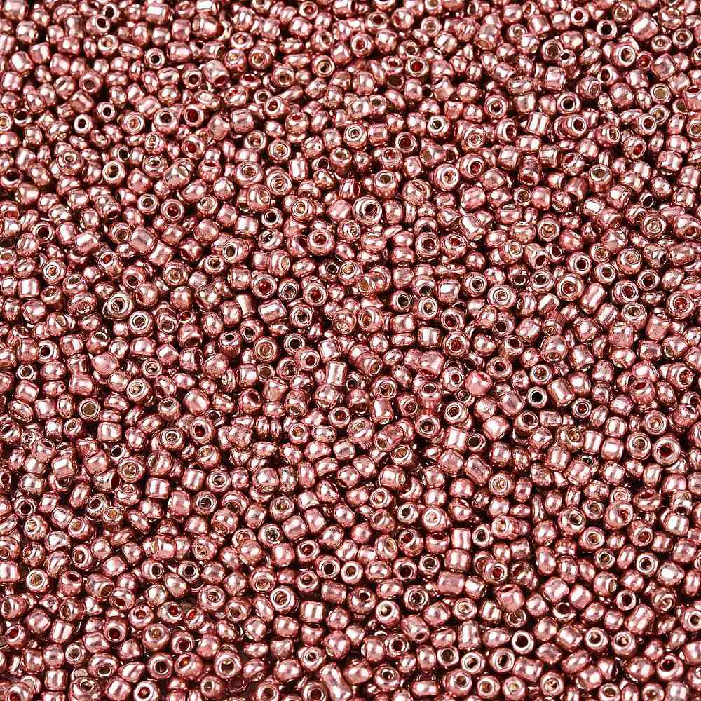 Seed Beads – Metallic Indian Red, Runde (2mm) 450g - Uniq Perler - 126370