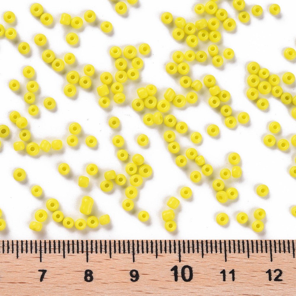 Seed Beads – Opaque, Gul, Runde (12/0, 2mm) 450 g - Uniq Perler - 126422