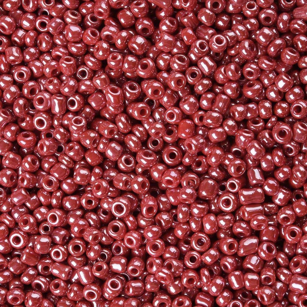 Seed Beads – Rød/Brun, Rund (2mm, 450g) - Uniq Perler - 0000014682