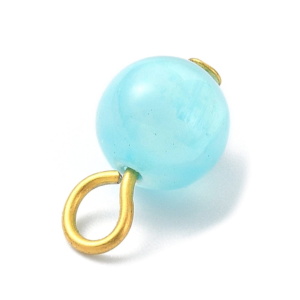 Selenit Vedhæng – Assorterede Farver (13,5x9mm, 10 stk) - Uniq Perler - 113789