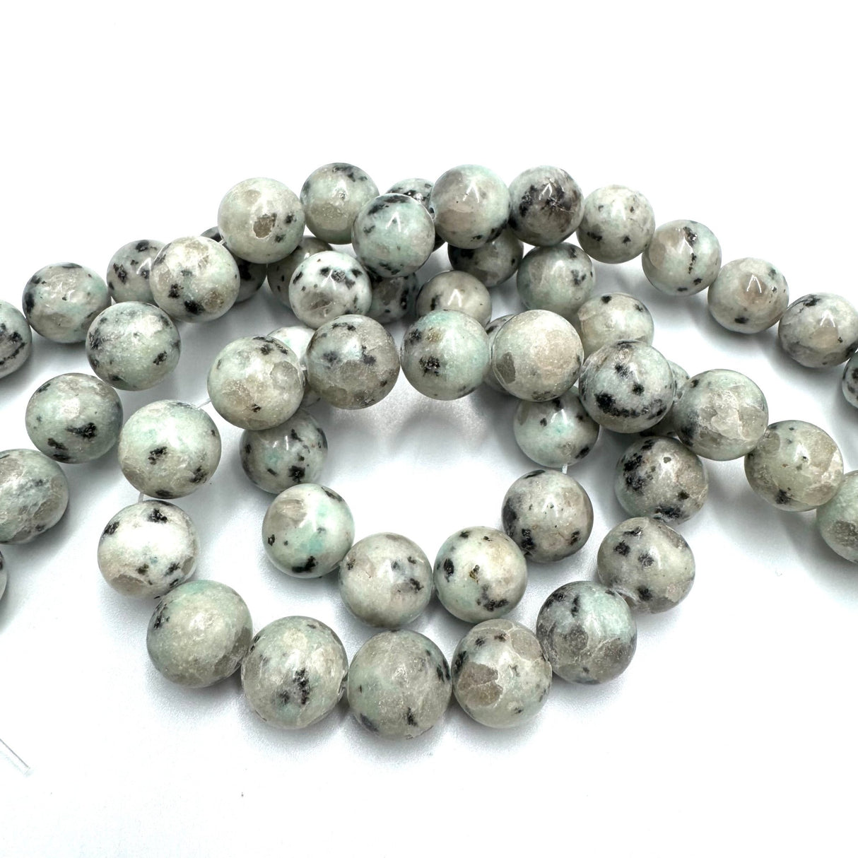 Sesam Jaspis Runde (12mm) - Uniq Perler -