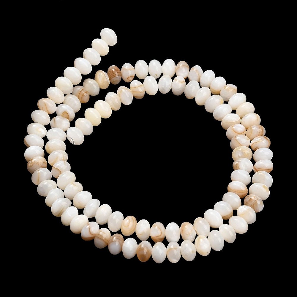 Shell Perler – Beige, Rondel (6x4mm) - Uniq Perler - 122920