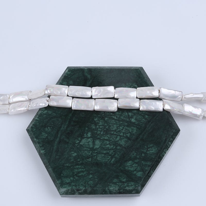 Shell Perler Der Ligner Kantet Barok Perler, 8x14mm - Uniq Perler - 0001489243