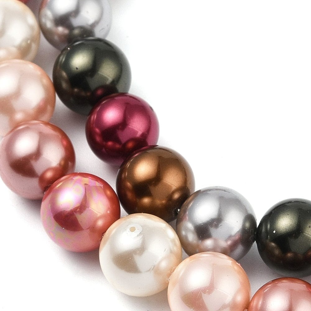 Shell Perler, Farve Mix,(10 - 10,5 mm) - Uniq Perler - 439385