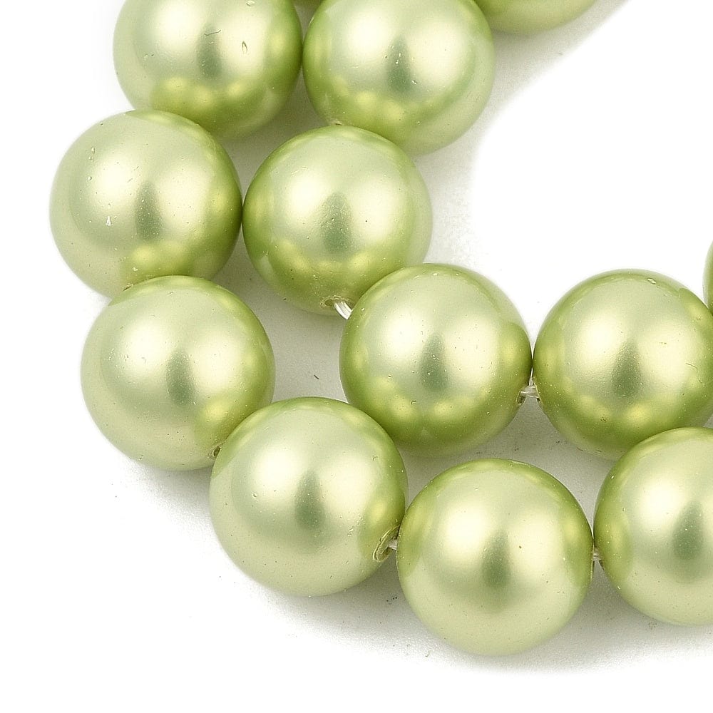 Shell Perler – Gul/Grøn (12mm) - Uniq Perler - 115195