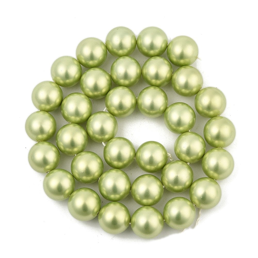 Shell Perler – Gul/Grøn (12mm) - Uniq Perler - 115195