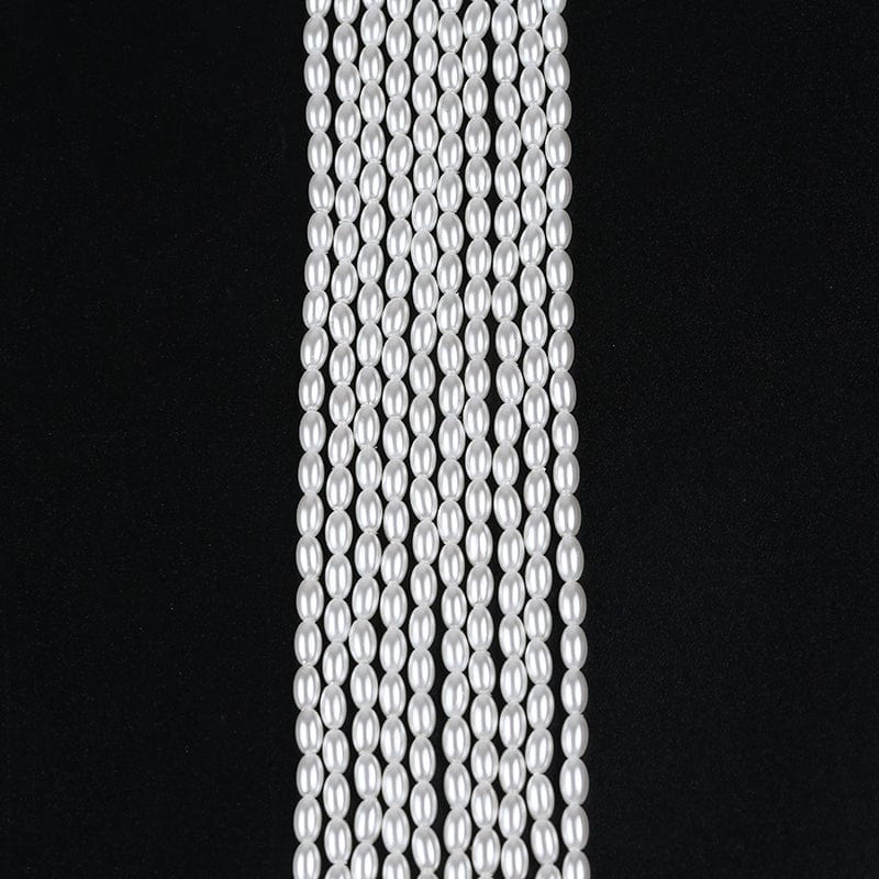 Shell Perler – Hvid, Rice (3 - 4mm) - Uniq Perler - 865789