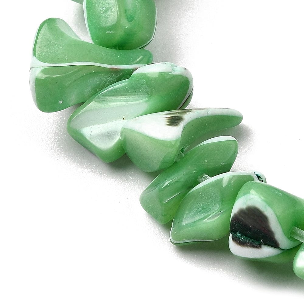 Shell perler – Nugget Facon, Grøn (7 - 22mm) - Uniq Perler - 116041