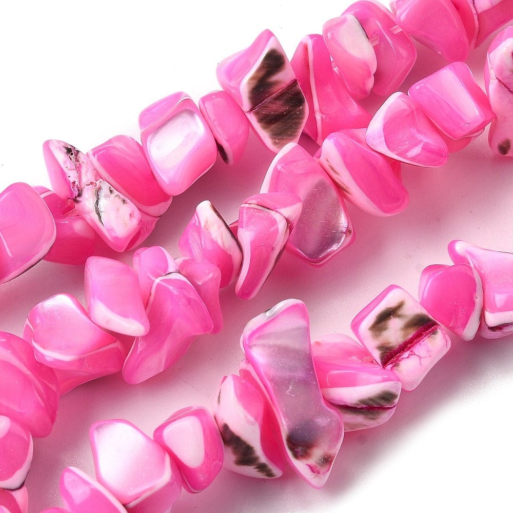 Shell perler – Nugget Facon, Pink (7 - 22mm) - Uniq Perler - 116040