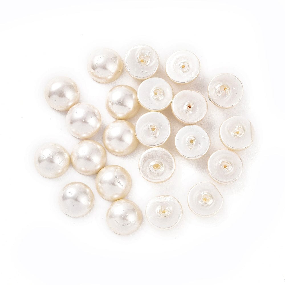 Shell Perler, Topboret/Anboret, Rund/Flad Model, 8 mm, (2 stk) - Uniq Perler - 113682