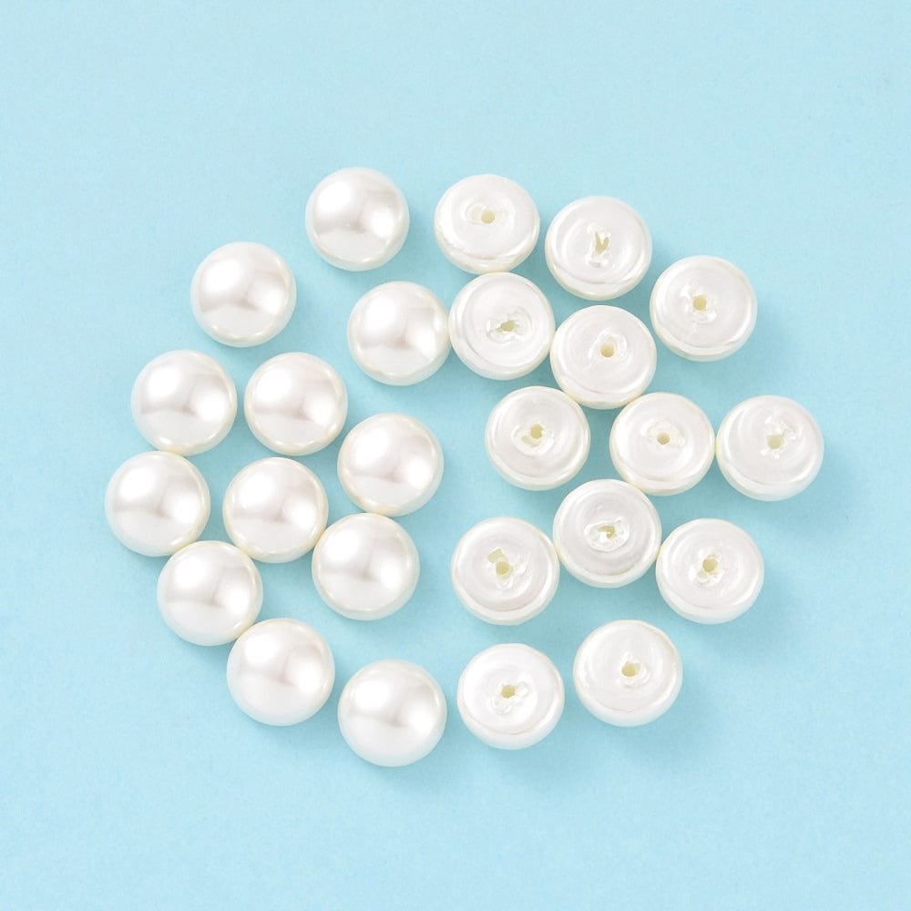 Shell Perler, Topboret/Anboret, Rund/Flad Model, 8 mm, (2 stk) - Uniq Perler - 113682