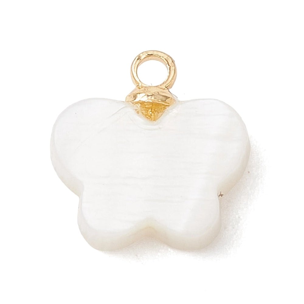 Shell Butterfly Pendant – 10.5mm (4 pcs.) - Uniq Perler -