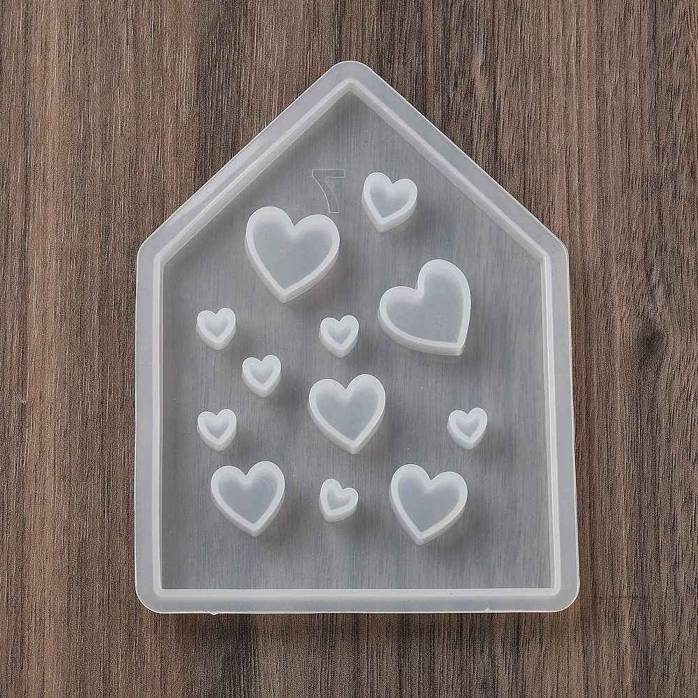 Silikone Form Til At Lave Et Hus Med Hjerter – DIY Støbeform - Uniq Perler - 114471