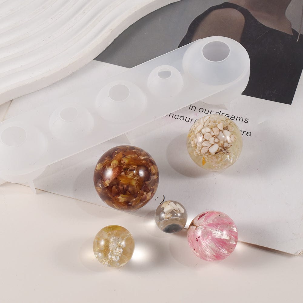 Silikone Form Til Runde Resin Dekorations Perler – DIY Støbeform - Uniq Perler - 867843